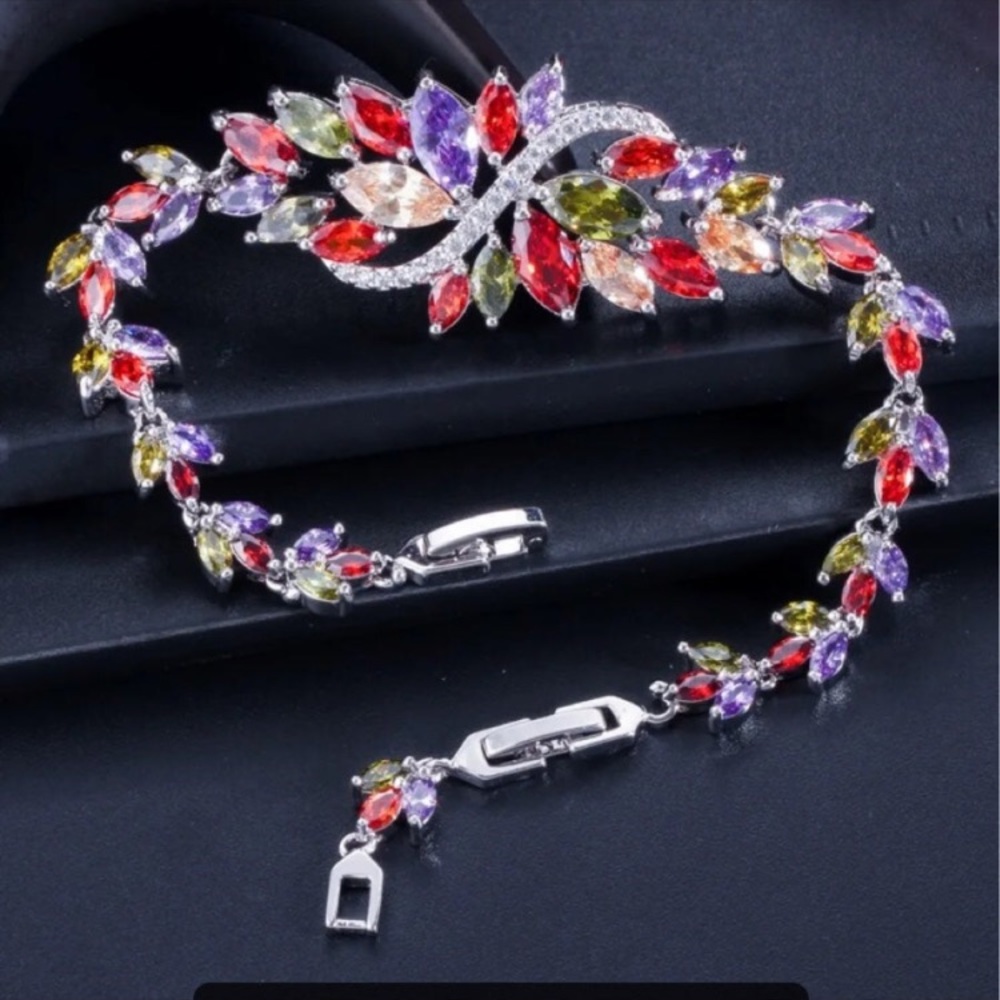 - - Swarovski Elements Bracelet Rainbow Crystals … - image 2